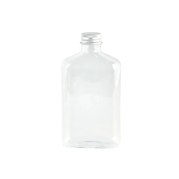 Neck Plastic Bottle With Silver Lid - 300 ml (12 pcs)