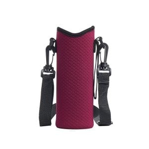 Neoprene Glass Water Bottle Holder - Maroon (1 pcs)