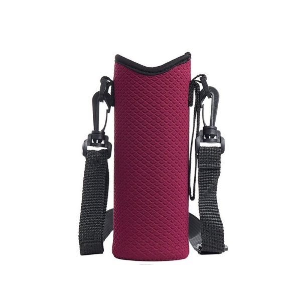 Neoprene Glass Water Bottle Holder - Maroon (1 pcs)