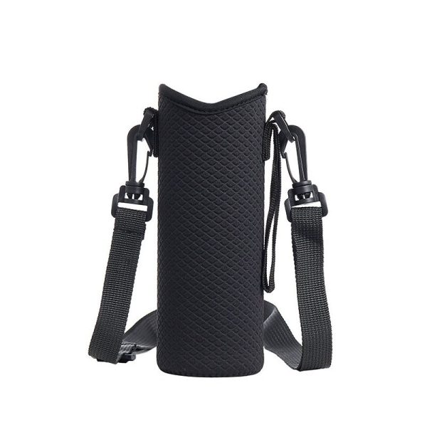 Neoprene Glass Water Bottle Holder - Black (1 pcs)