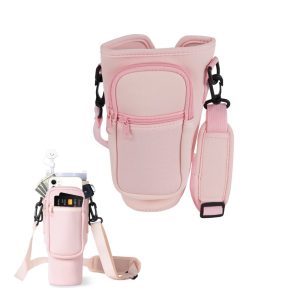 40oz Tumbler Cup Holder with Phone Pocket - Light Pink (1 pcs)