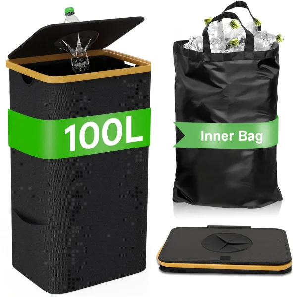 600D Oxford cloth, deposit bottle collector, bottle storage box, recycling box, laundry basket, indoor garbage bin 1