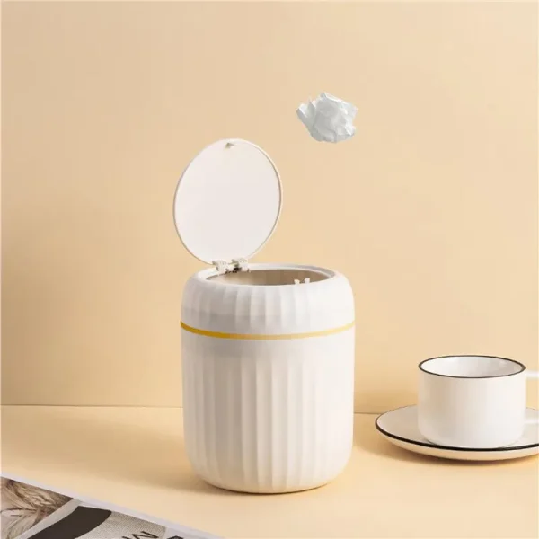 Mini Small Waste Bins Desktop Garbage Basket Home Table Plastic Trash Can Office Supplies Dustbins Sundries Barrel Box 6