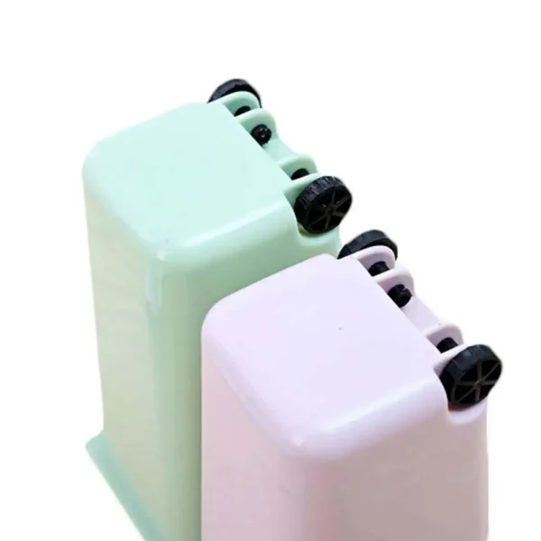 Mini Wheelie Trash Can Storage Bin Desktop Organizer Pen Pencil Cup Creative 3