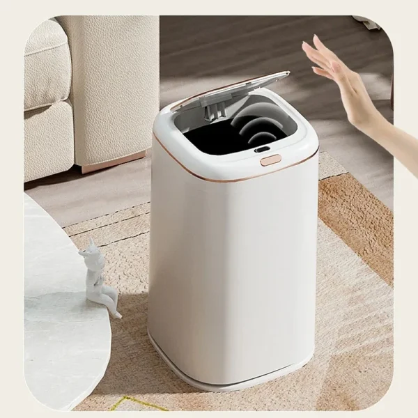 20/24/35/40L Smart Sensor Trash Can Large Capacity Induction Trash Bin Electric Touchless Wastebasket For Kitchen Bathroom 1