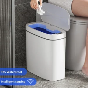 Smart Trash Can Automatic Sensor Garbage Can 14L For Bathroom Kitchen Toilet Garbage Waterproof Trash Bin Garbage Tin Smart Home 1