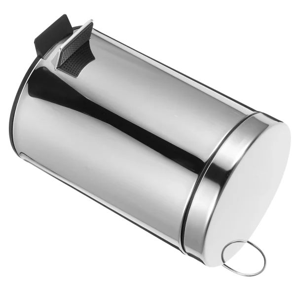 Stainless Steel Foot Pedal Trash Can Kitchen Bathroom Bedroom Office Waste Bins Garbage Holder Wastebasket Household 2