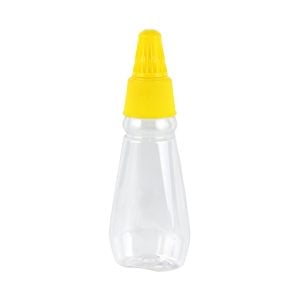 Squeezable Plastic Bottle With Yellow Cap - 150 ml (6 pcs)