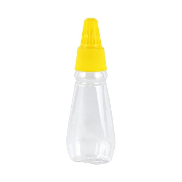 Squeezable Plastic Bottle With Yellow Cap - 150 ml (6 pcs)