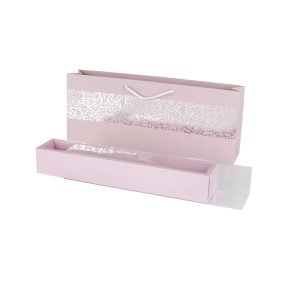 Arabic Design Paper Bag with Slide Cover Box - Pink (1 set)