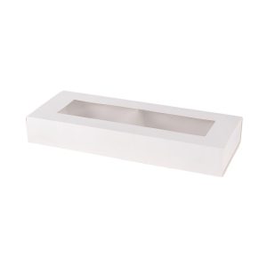 White Rectangular Box With 2 Compartment - 35×14×5 cm (1 pcs)