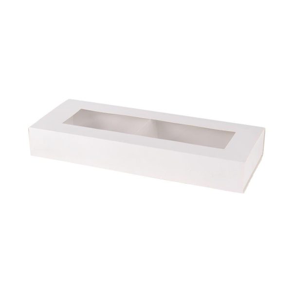 White Rectangular Box With 2 Compartment - 35×14×5 cm (1 pcs)