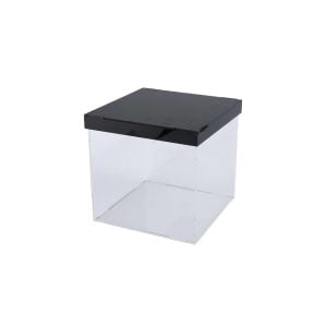 Acrylic Clear Box with Black Lid - 10 x 10 x 10 cm (1 pcs)