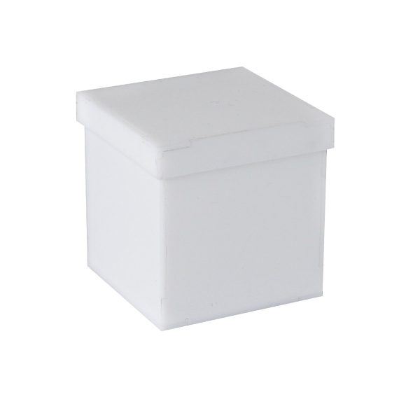 All White Acrylic Box - 10 x 10 x 10 cm (1 pcs)