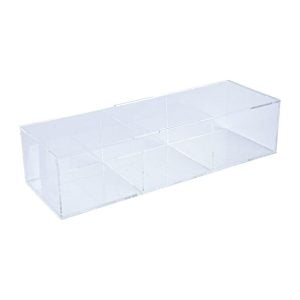 Clear Acrylic Box Divided 3 - Large 36x12x8 cm (1 pcs)