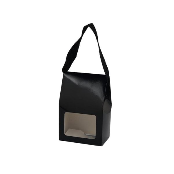Black Gift Box With Rope Handle - Medium (1 pcs)