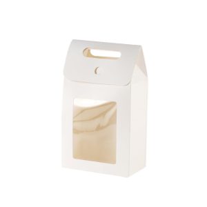White Paper Handle Box With Window - Large (1 pcs)