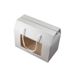 White Gift Window Box With Handle - 11x11x20 cm (1 pcs)