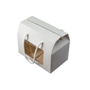 White Gift Window Box With Handle - 8x9x15 cm (1 pcs)