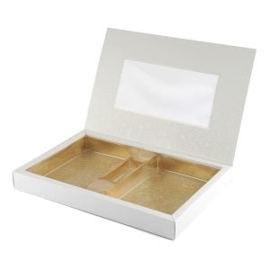White and Gold Rectangular Box No. 2 - 40 x 25 x 4 cm (1 pcs)