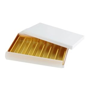 White and Gold Box - 34 x 20 x 5 cm (1 pcs)