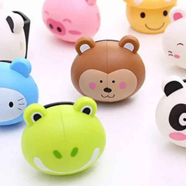 Cartoon Animal Toothbrush Holder Wall Mounted Antibacterial Tooth Brush Storage Rack with Suction Cup Bathroom Organizer 3