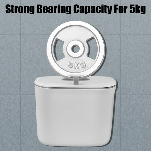 Wall Mounted Kitchen Cabinet Door Dustbin 7L Garbage Cans For Kitchens Hanging Trashs Can With Lid Waste Bin Counter Bins 4