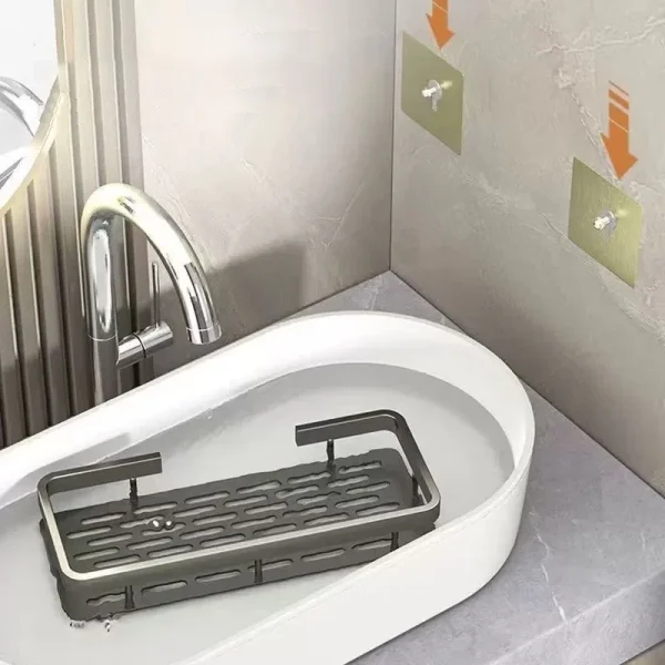 1/2/3pcs No Drill Wall Bathroom Shelf Aluminum Alloy Shampoo Rack Makeup Storage Organizer Shower Shelf Bathroom Accessories 5