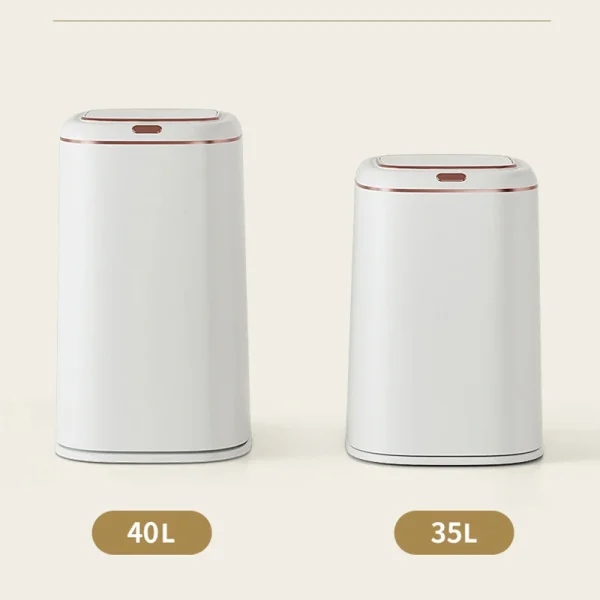 40L Smart Sensor Trash Can Large Capacity Induction Trash Bin Electric Touchless Wastebasket For Kitchen Bathroom with Lid 6