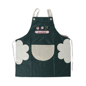 Perfect Kitchen Apron Water and Oil Repellent In Green and White