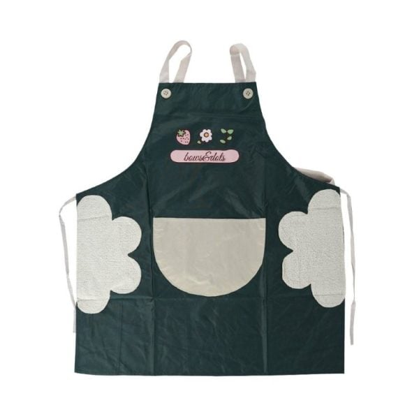 Perfect Kitchen Apron Water and Oil Repellent In Green and White