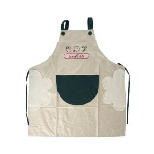 Perfect Kitchen Apron Water and Oil Repellent - Green and Cream