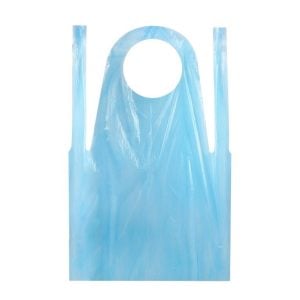 Plastic Blue Aprons - 46 × 28 inch
