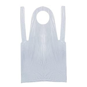 Plastic White Apron - 28 × 46 Inch