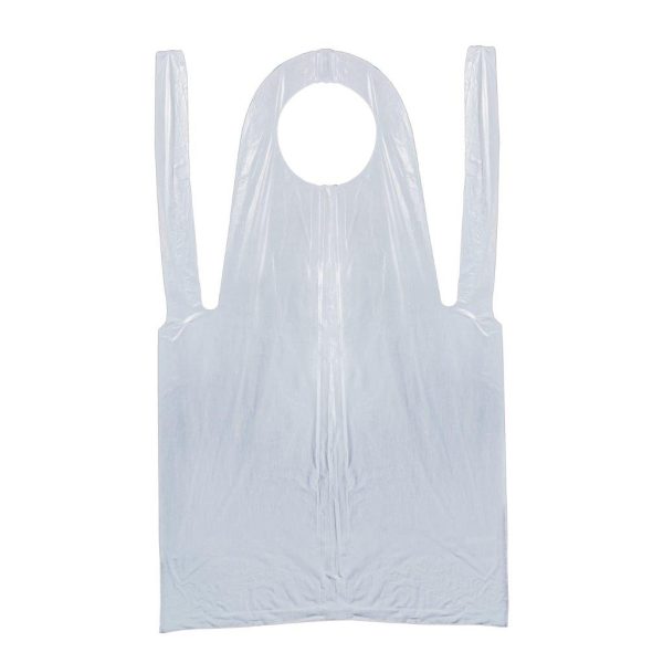 Plastic White Apron - 28 × 46 Inch