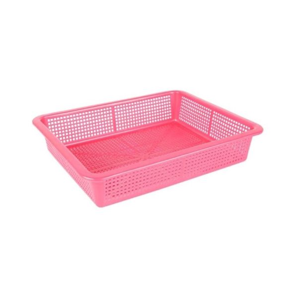 Fruit Basket Rectangular Pink - 35x29 cm
