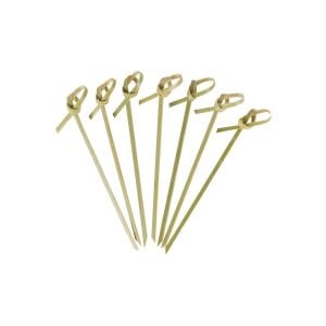 Bamboo Picks With Knot - 9 cm (100 pcs)