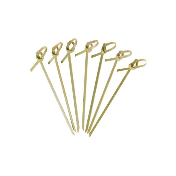 Bamboo Picks With Knot - 9 cm (100 pcs)