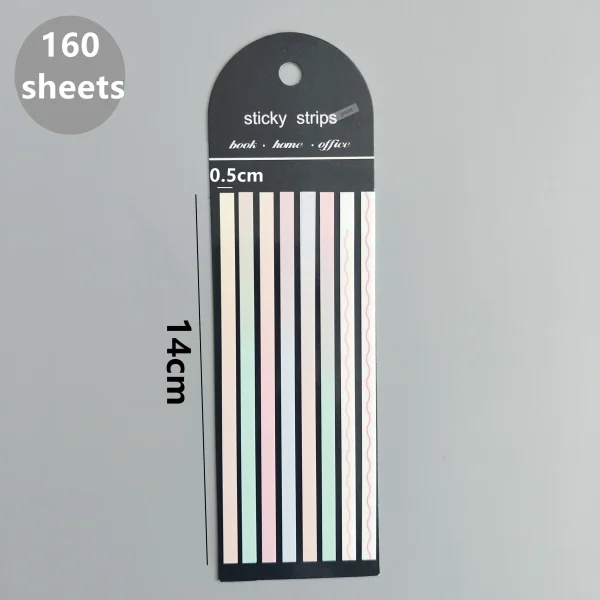 160 Sheets Transparent Sticky Notes Self-Adhesive Reading Annotation for Books Notepad Bookmarks  Memo Pad Index Tabs 5