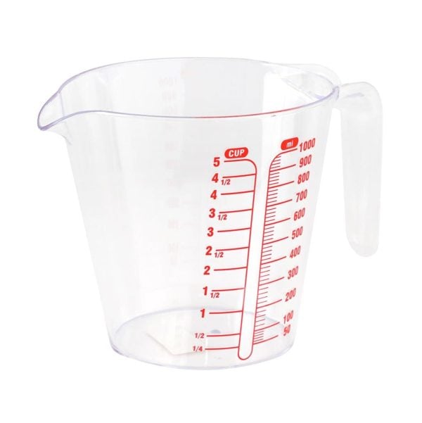 Clear Plastic Measuring Jug - 1000 ml
