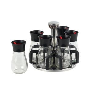 Glass Spices Jar Set - 6pcs