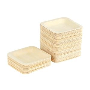 Wooden Square Plate - 12 cm (25 pcs)