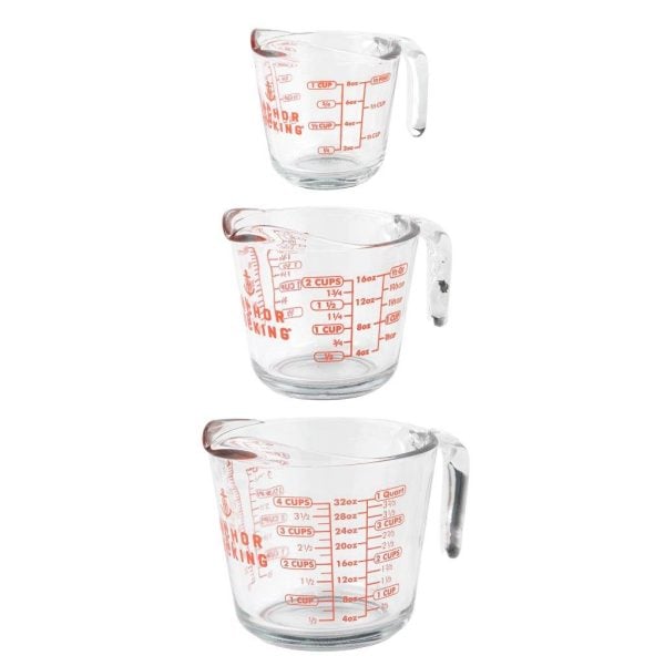 Glass Measuring Jug Set Of 3 pcs