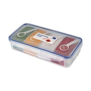 Lock And Lock Seasoning Plastic 4 Comp Container - 1.6 ltr
