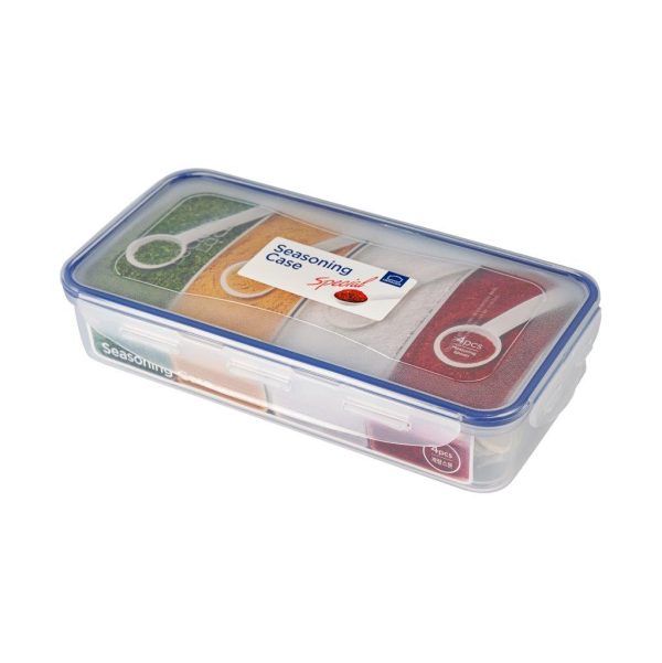 Lock And Lock Seasoning Plastic 4 Comp Container - 1.6 ltr