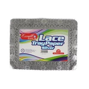 Rectangular Doilies 40 x 30 cm - Silver (100 pcs)