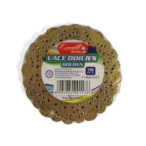 Round Doilies 11 cm - Golden (100 pcs)