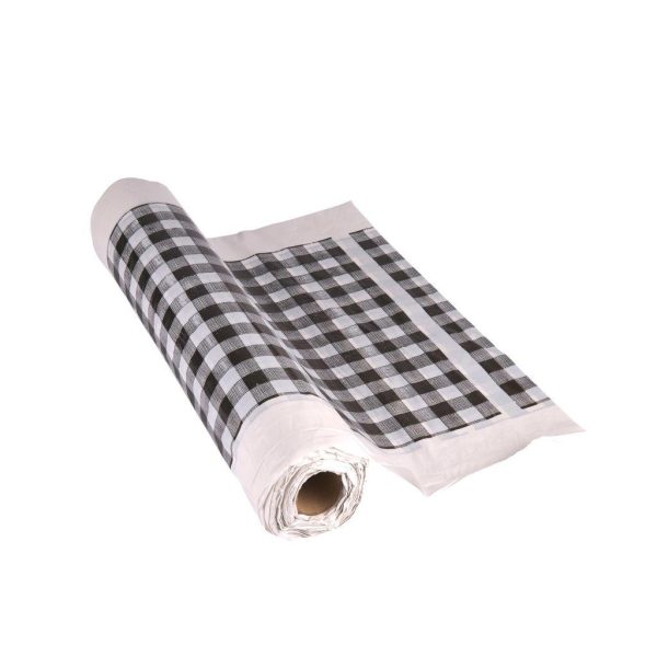Thick Table Cover Roll 4 Kilo - Black Square Blocks (1 pcs)