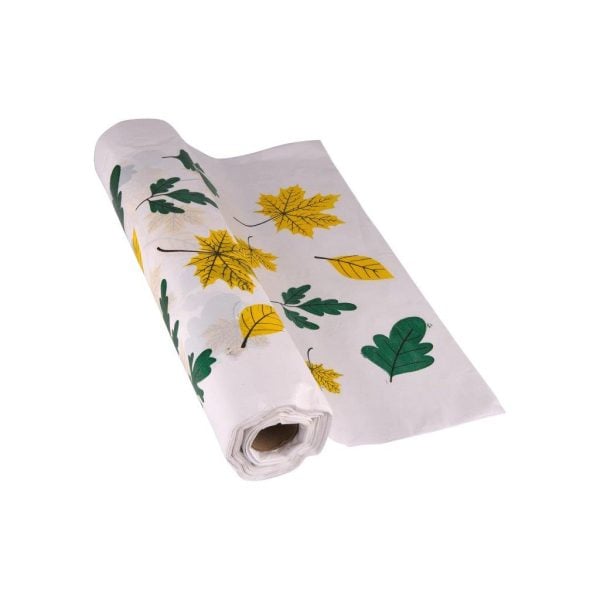 Thick Table Cover Roll 4 Kilo - Yellow /Green Leaves (1 pcs)