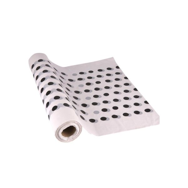Thick Table Cover Roll 4 Kilo - Black Dots (1 pcs)